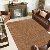 handmade Traditional Kafkaz Brown Gold Hand Knotted RECTANGLE 100% WOOL area rug 6 x 9
